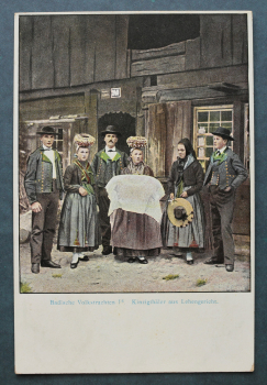Ansichtskarte AK Badische Volkstrachten Kinzigthäler 1905-1925